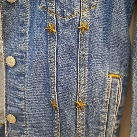 Levi's Star Studded Denim Jacket XS - Picture 4 of 8